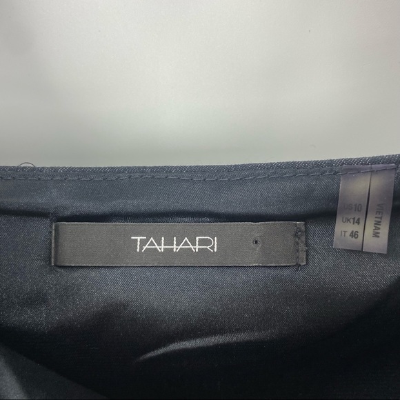 Tahari Dark Gray Sleeveless Sheath Dress Womens 10 - Picture 6 of 9